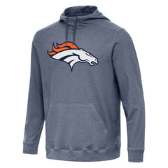 Denver Broncos Antigua Cloud Pullover Hoodie - Heather Navy on sale