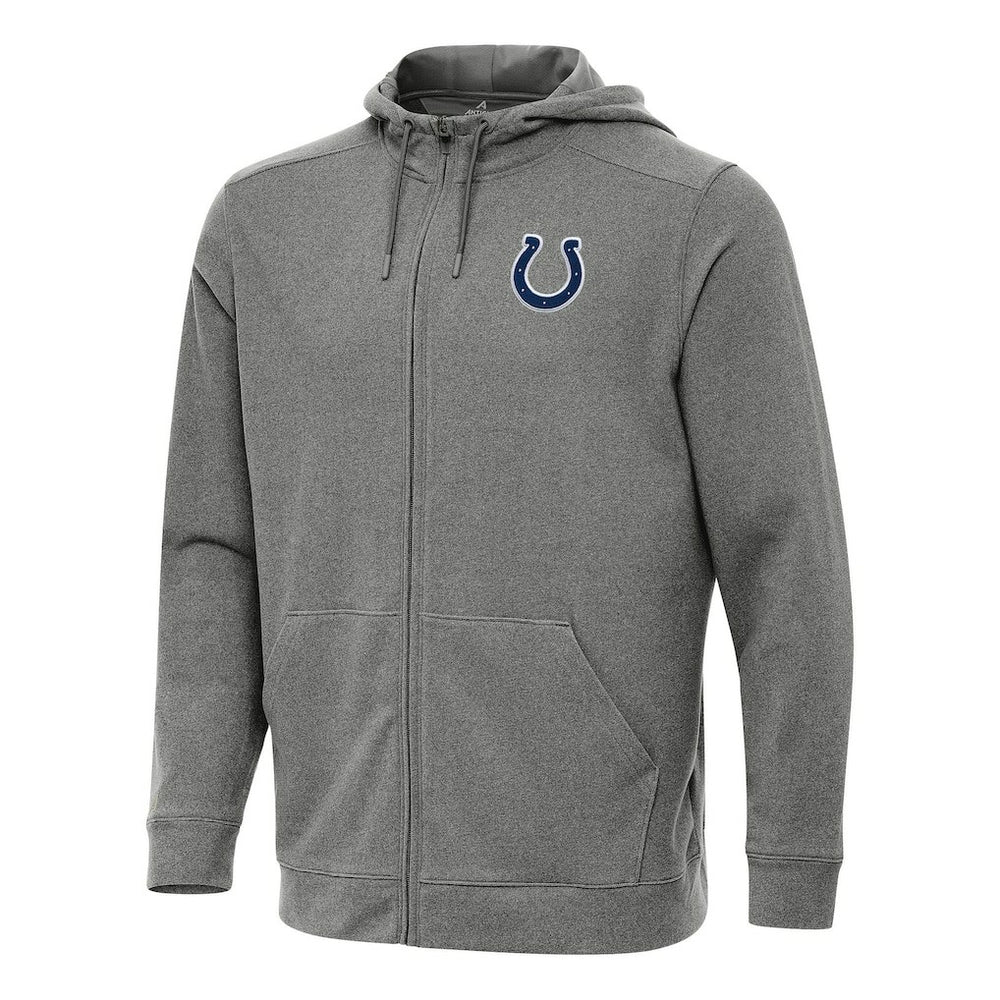 Indianapolis Colts Antigua Effortless Full-Zip Hoodie - Heather Black for sale