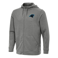 Carolina Panthers Antigua Effortless Full-Zip Hoodie - Heather Black discount