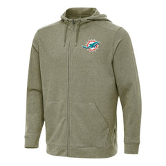 Miami Dolphins Antigua Effortless Full-Zip Hoodie - Olive online