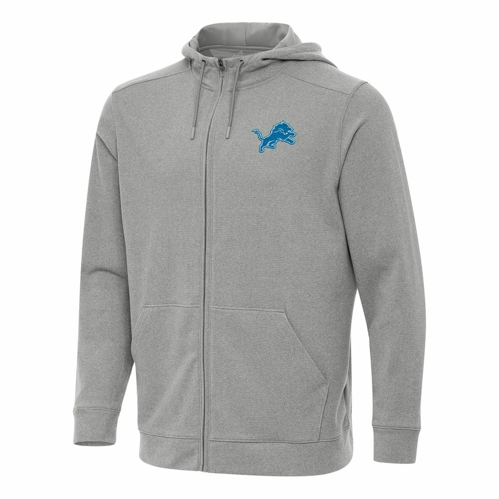 Detroit Lions Antigua Effortless Full-Zip Hoodie - Heather Gray sale