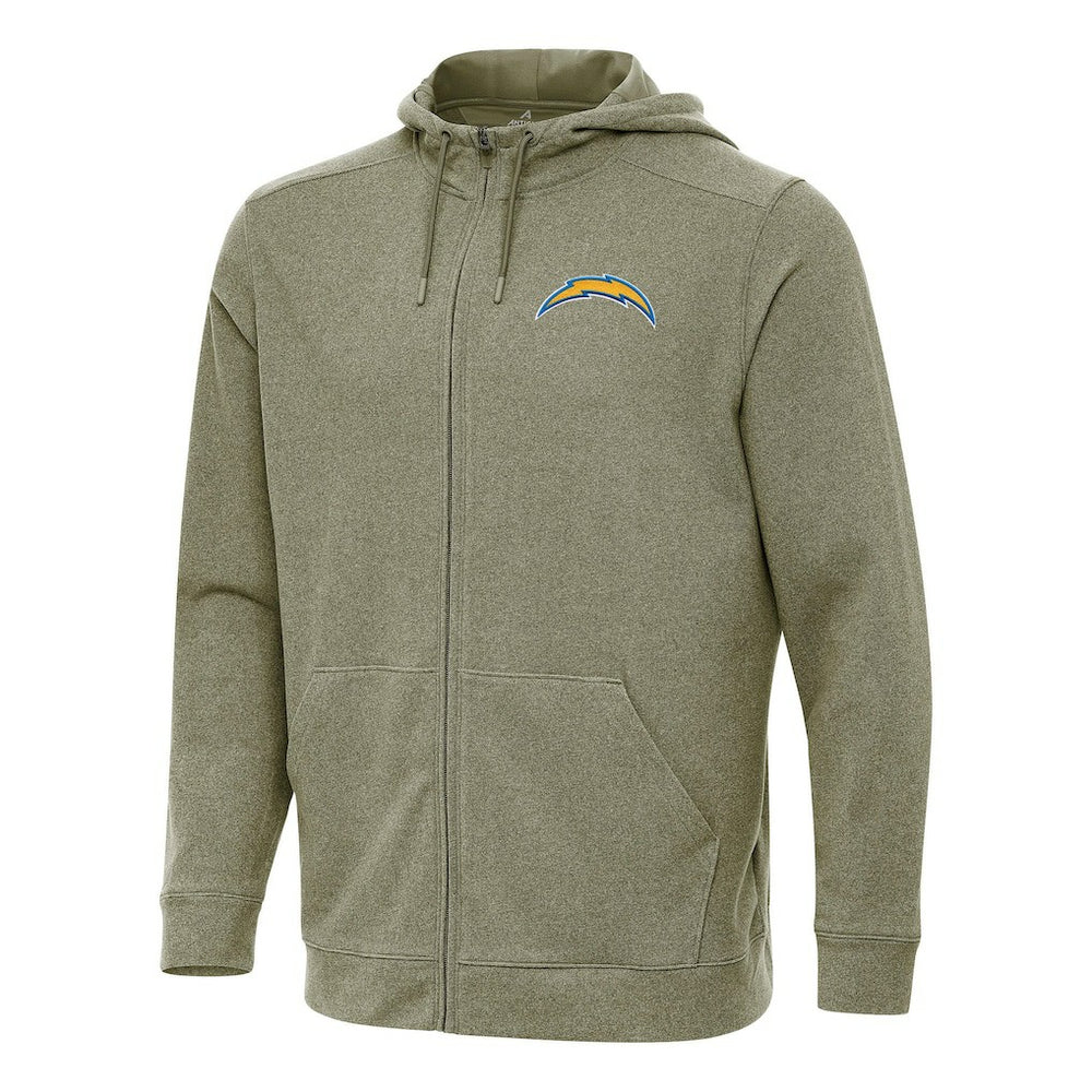 Los Angeles Chargers Antigua Effortless Full-Zip Hoodie - Olive for sale