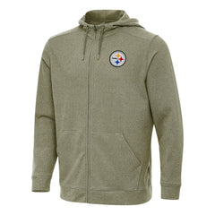 Pittsburgh Steelers Antigua Effortless Full-Zip Hoodie - Olive for sale