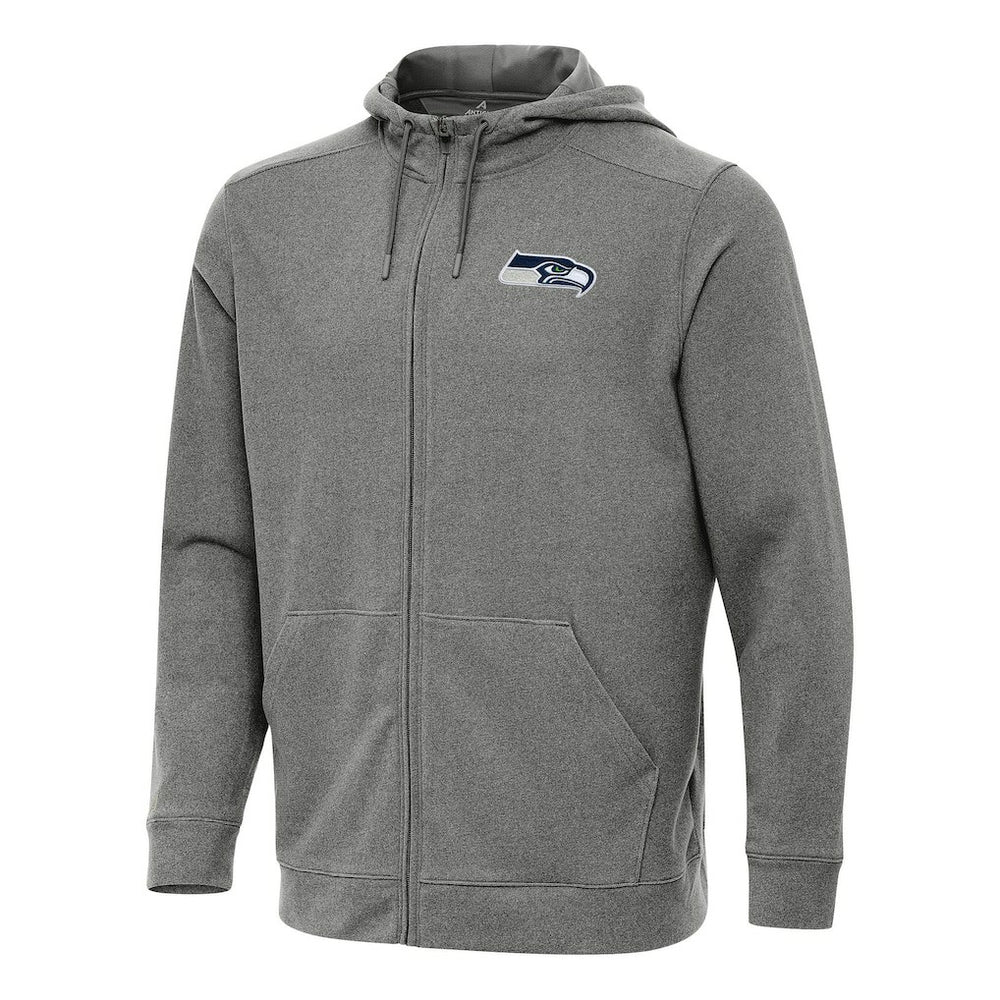 Seattle Seahawks Antigua Effortless Full-Zip Hoodie - Heather Black on sale