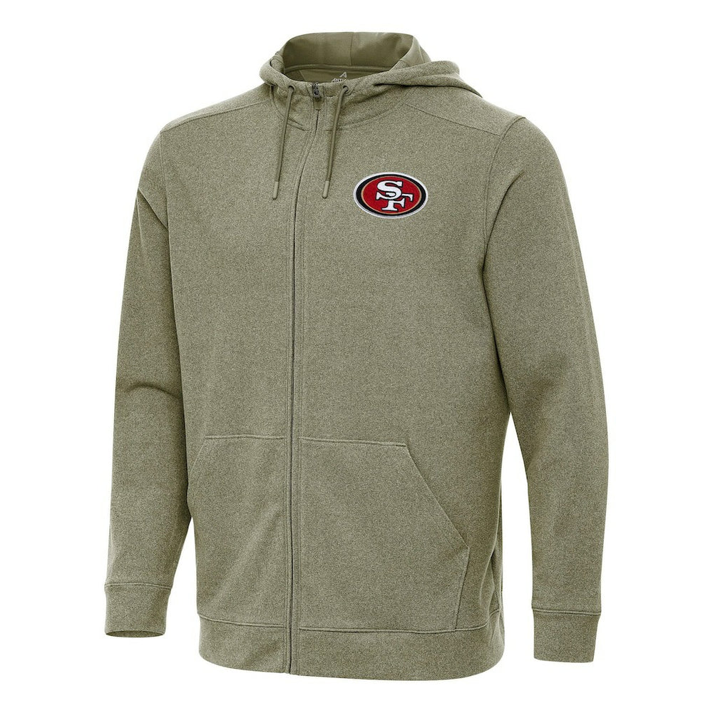 San Francisco 49ers Antigua Effortless Full-Zip Hoodie - Olive on sale