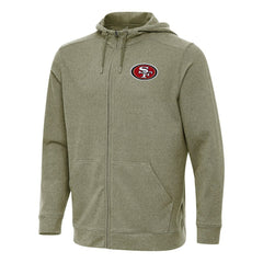 San Francisco 49ers Antigua Effortless Full-Zip Hoodie - Olive on sale