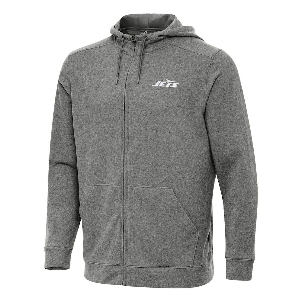 New York Jets Antigua Effortless Full-Zip Hoodie - Heather Black online