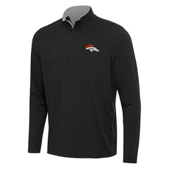 Denver Broncos Antigua Content Quarter-Zip Pullover Top - Black/Gray online