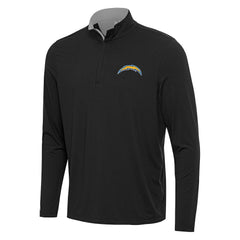 Los Angeles Chargers Antigua Content Quarter-Zip Pullover Top - Black/Gray cheap