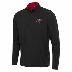 Tampa Bay Buccaneers Antigua Content Quarter-Zip Pullover Top - Black/Red for sale