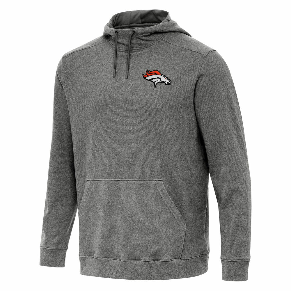 Denver Broncos Antigua Cloud Pullover Hoodie - Heather Black cheap