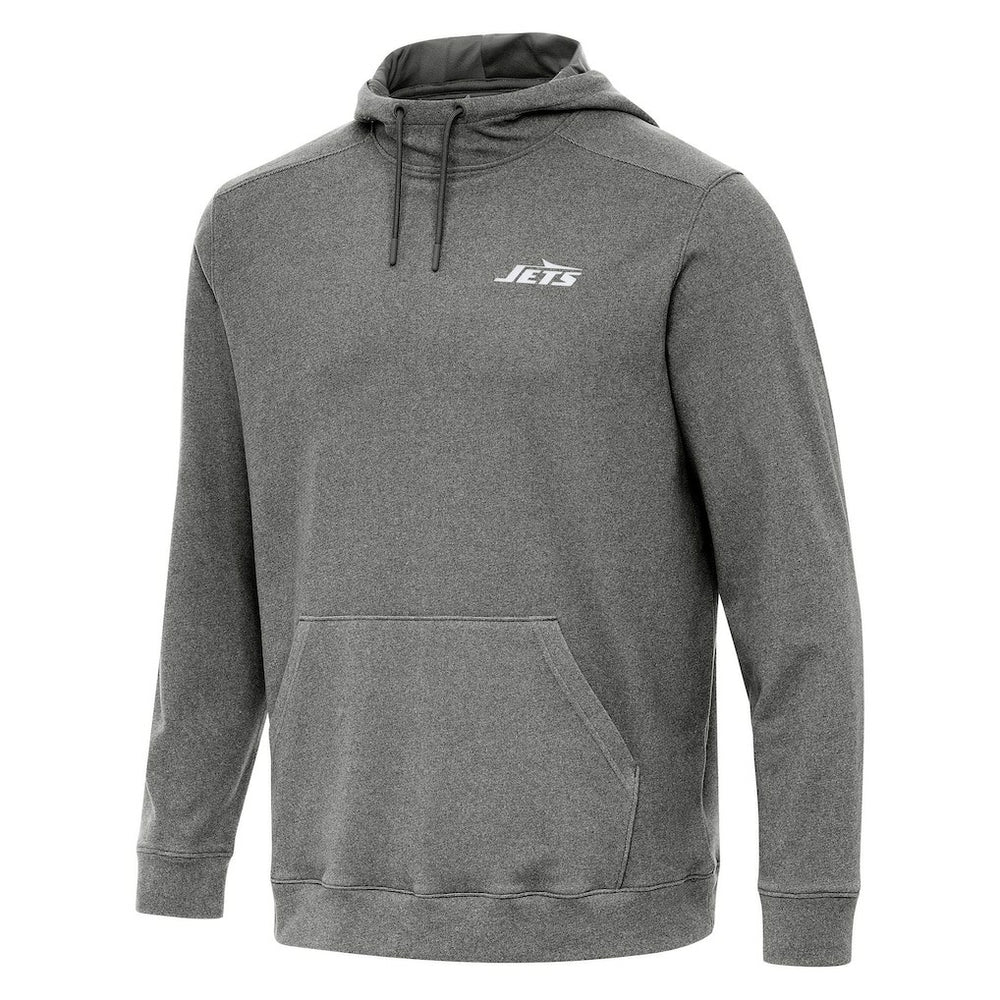 New York Jets Antigua Cloud Pullover Hoodie - Heather Black cheap