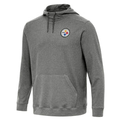 Pittsburgh Steelers Antigua Cloud Pullover Hoodie - Heather Black cheap