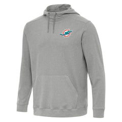 Miami Dolphins Antigua Cloud Pullover Hoodie - Heather Gray on sale