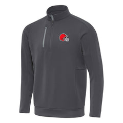 Cleveland Browns Antigua Generation Quarter-Zip Pullover Top - Pewter on sale