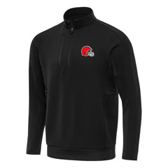 Cleveland Browns Antigua Generation Quarter-Zip Pullover Top - Black for sale