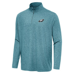 Philadelphia Eagles Antigua Hunk Quarter-Zip Jacket - Heather Midnight Green cheap