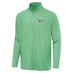 Philadelphia Eagles Antigua Hunk Quarter-Zip Jacket - Heather Kelly Green cheap