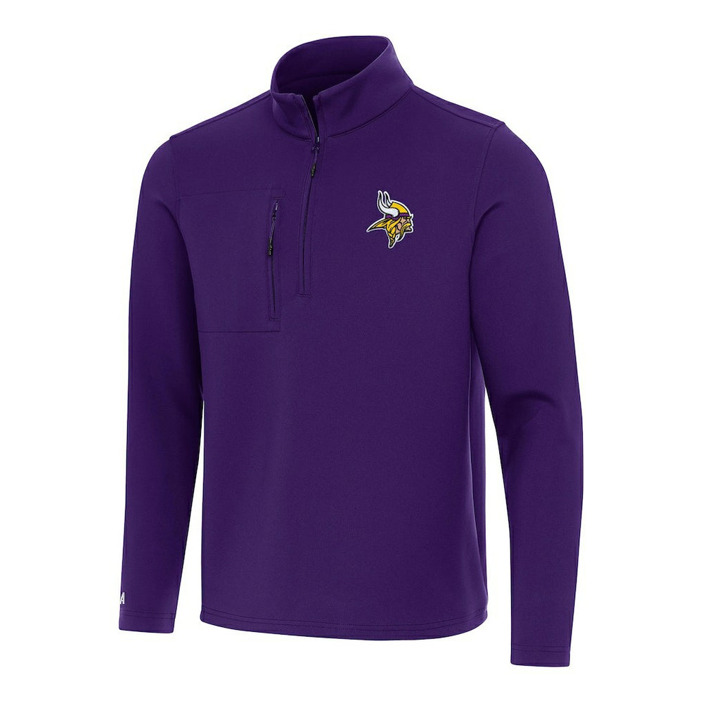 Minnesota Vikings Antigua Insider Quarter-Zip Pullover Top - Purple for sale