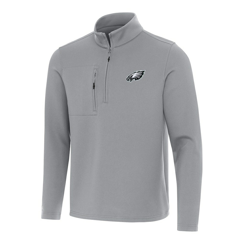 Philadelphia Eagles Antigua Insider Quarter-Zip Pullover Top - Gray discount