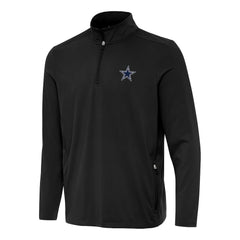 Dallas Cowboys Antigua Perilous Quarter-Zip Pullover Top - Black on sale