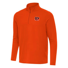 Cincinnati Bengals Antigua Intent Quarter-Zip Pullover Top - Orange cheap