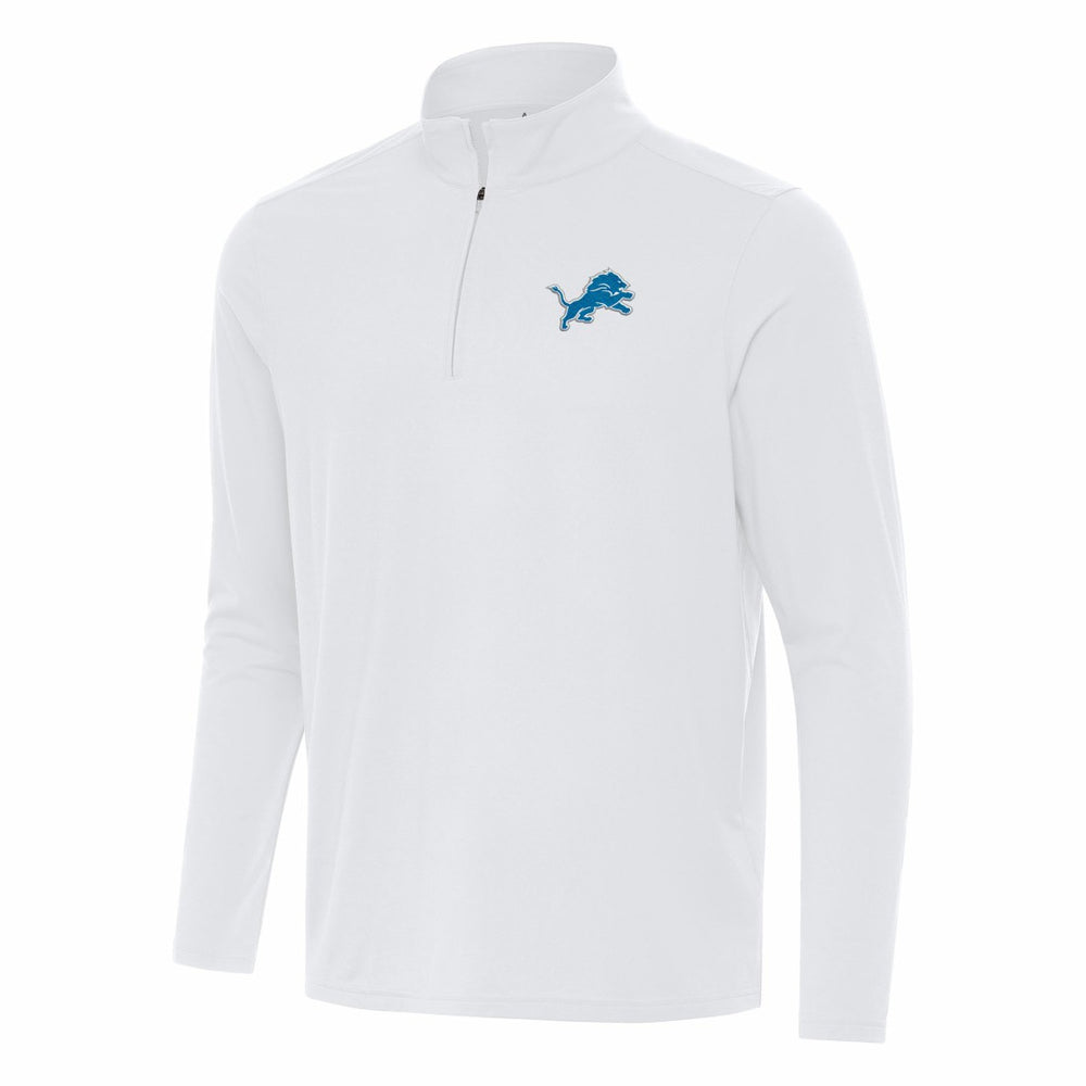 Detroit Lions Antigua Intent Quarter-Zip Pullover Top - White cheap