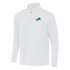 Detroit Lions Antigua Intent Quarter-Zip Pullover Top - White cheap