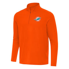 Miami Dolphins Antigua Intent Quarter-Zip Pullover Top - Orange cheap