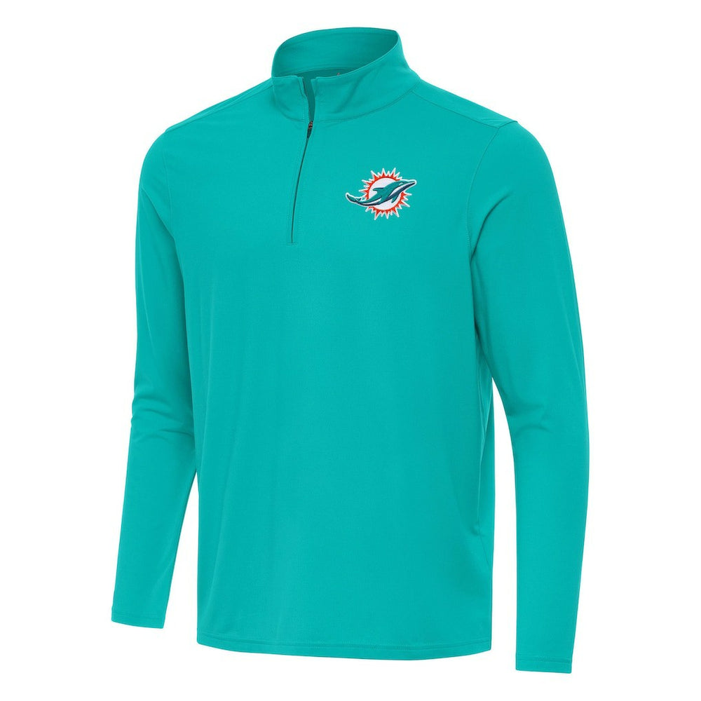 Miami Dolphins Antigua Intent Quarter-Zip Pullover Top - Aqua outlet