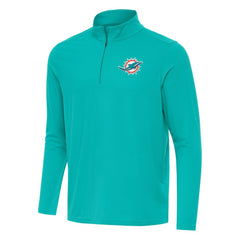 Miami Dolphins Antigua Intent Quarter-Zip Pullover Top - Aqua outlet