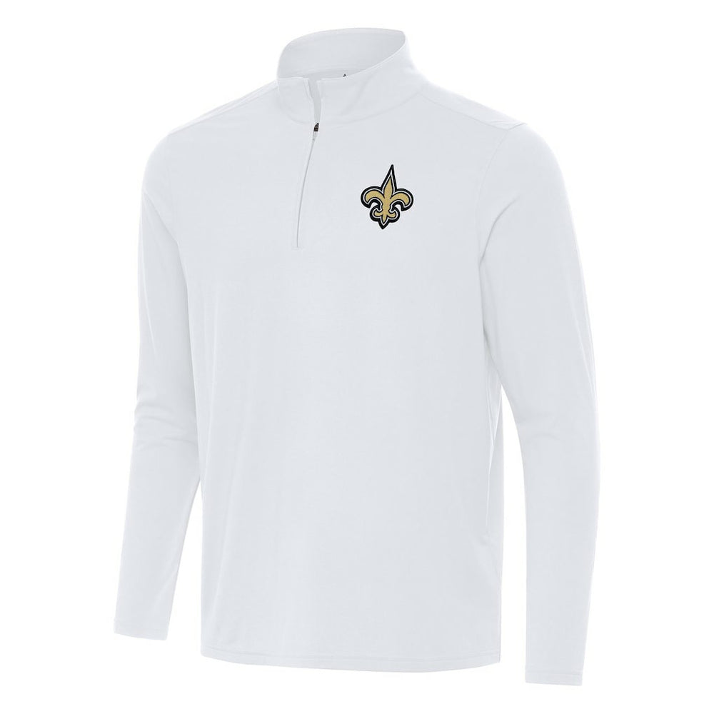 New Orleans Saints Antigua Intent Quarter-Zip Pullover Top - White cheap