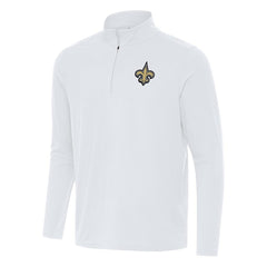 New Orleans Saints Antigua Intent Quarter-Zip Pullover Top - White cheap