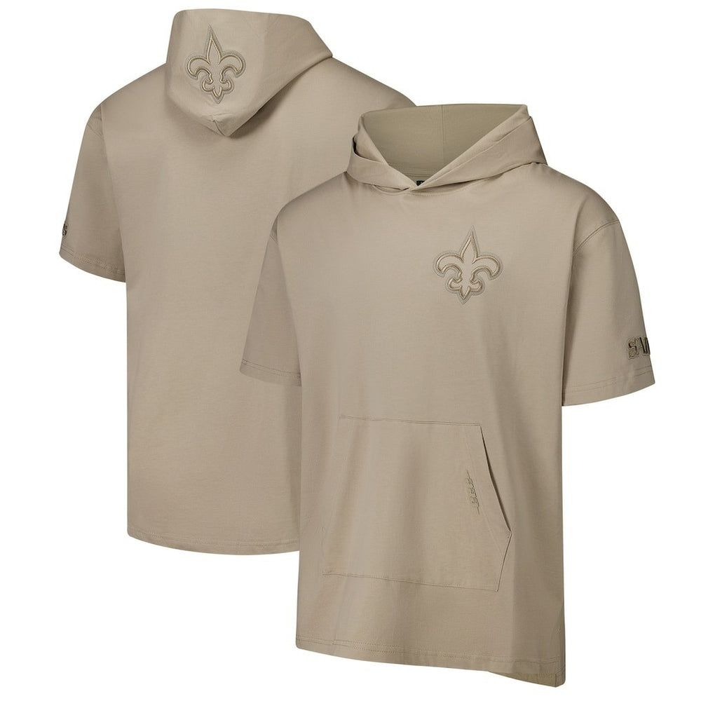 New Orleans Saints Pro Standard Neutrals Capsule Short Sleeve Pullover Hoodie - Tan on sale