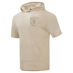 Las Vegas Raiders Pro Standard Neutrals Capsule Short Sleeve Pullover Hoodie - Tan outlet