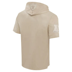 Las Vegas Raiders Pro Standard Neutrals Capsule Short Sleeve Pullover Hoodie - Tan outlet