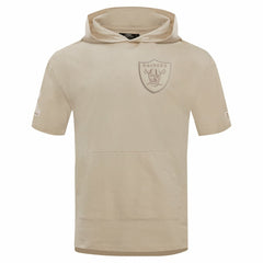 Las Vegas Raiders Pro Standard Neutrals Capsule Short Sleeve Pullover Hoodie - Tan outlet