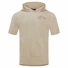Baltimore Ravens Pro Standard Neutrals Capsule Short Sleeve Pullover Hoodie - Tan on sale