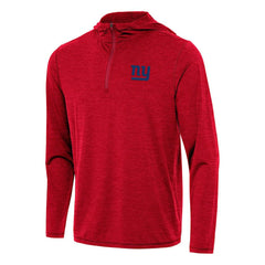 New York Giants Antigua Tidy Quarter-Zip Pullover Hoodie - Heather Red discount
