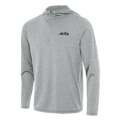 New York Jets Antigua Tidy Quarter-Zip Pullover Hoodie - Heather Gray outlet
