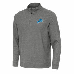 Detroit Lions Antigua Subtle Quarter-Zip Top - Heather Black on sale