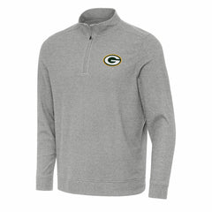 Green Bay Packers Antigua Subtle Quarter-Zip Top - Heather Gray discount