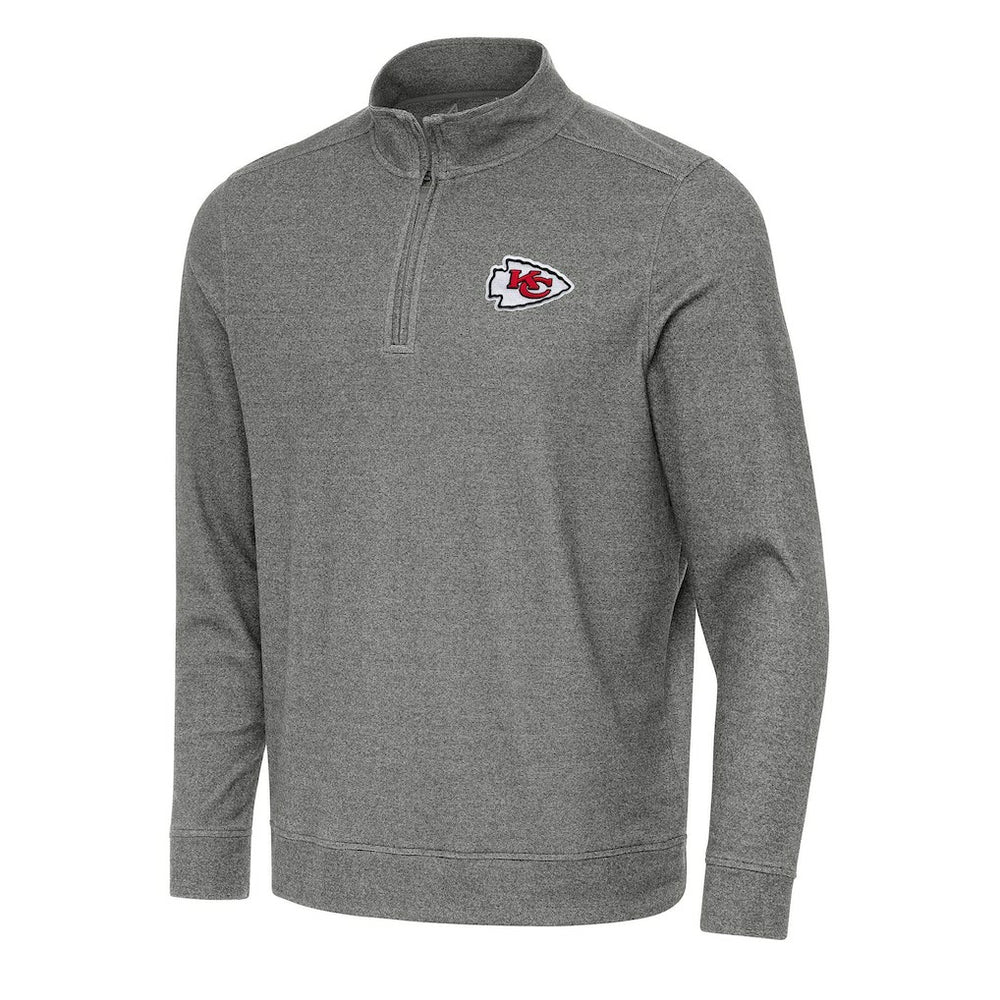 Kansas City Chiefs Antigua Subtle Quarter-Zip Top - Heather Black online