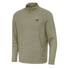 Minnesota Vikings Antigua Subtle Quarter-Zip Top - Olive outlet