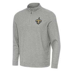 New Orleans Saints Antigua Subtle Quarter-Zip Top - Heather Gray outlet