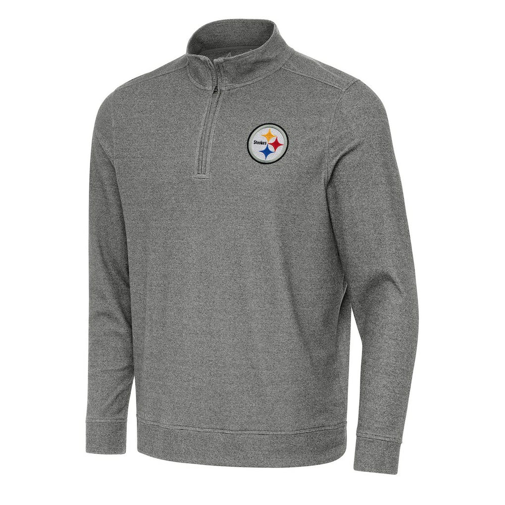 Pittsburgh Steelers Antigua Subtle Quarter-Zip Top - Heather Black online