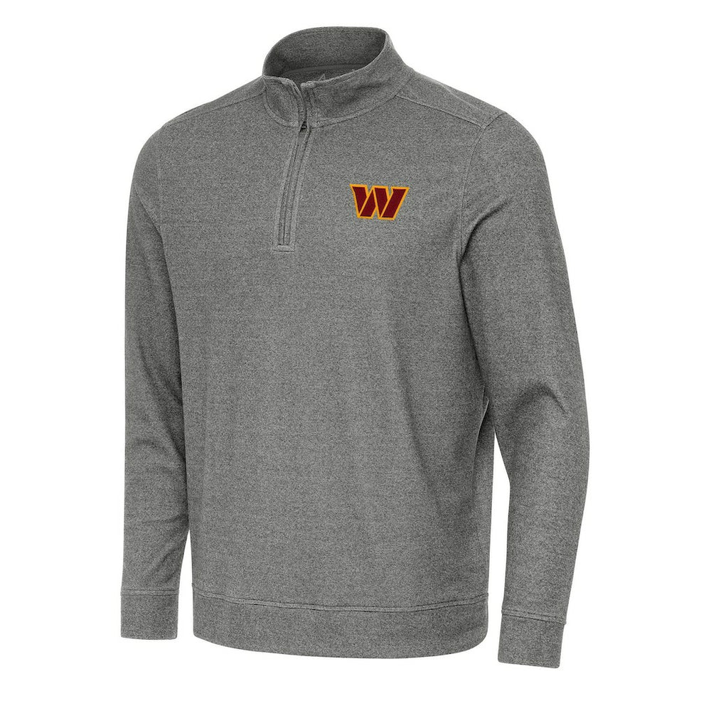 Washington Commanders Antigua Subtle Quarter-Zip Top - Heather Black cheap