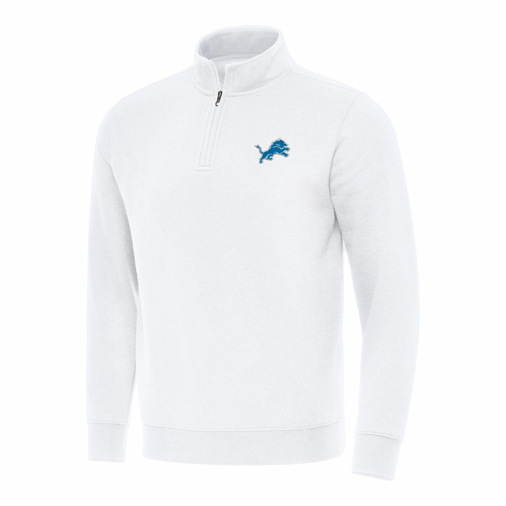 Detroit Lions Antigua Victory Quarter-Zip Pullover Top - White online