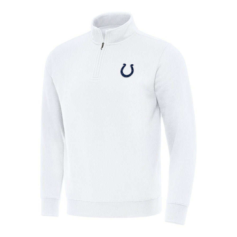 Indianapolis Colts Antigua Victory Quarter-Zip Pullover Top - White sale