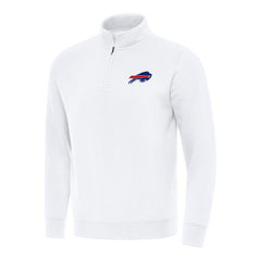 Buffalo Bills Antigua Victory Quarter-Zip Pullover Top - White cheap